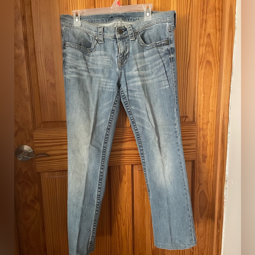 Light wash bootcut jeans